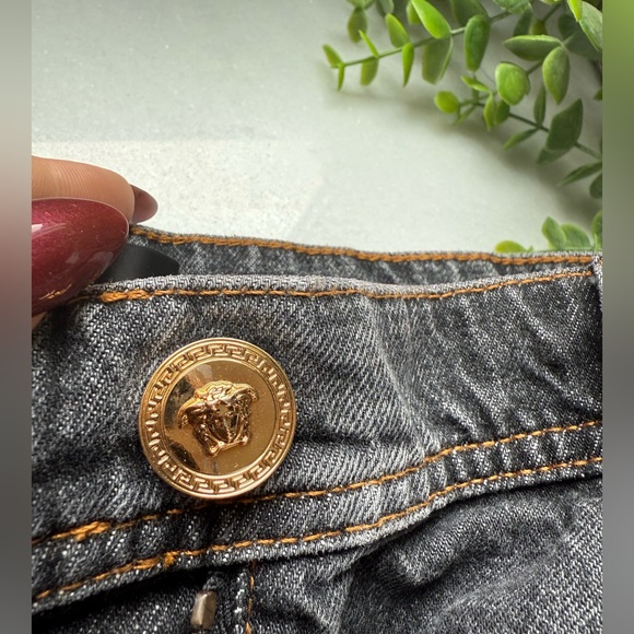 Versace Slashed Jeans Sz 27 grey/black - Picture 3 of 9